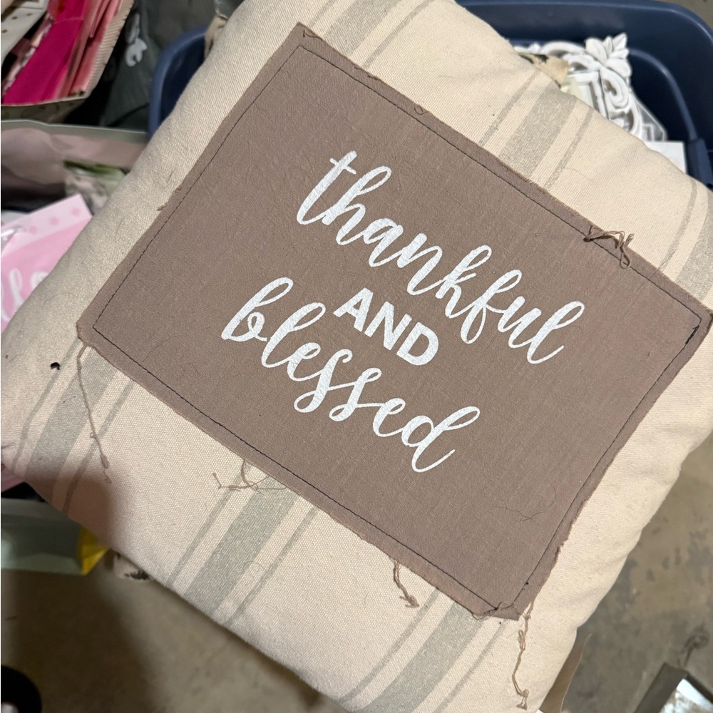 Thankful and Blessed Pillow